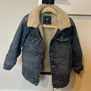 Boys Gap 3T Denim and Shearling Jacket
